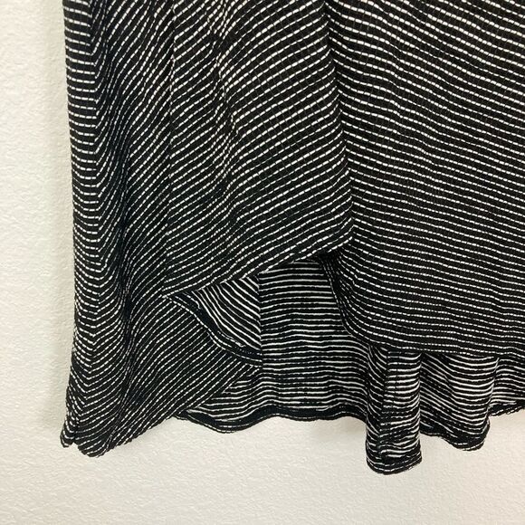 Max Studio NWT Black & White Stretchy Asymmetrical Side Ruched Dress - Picture 9 of 14